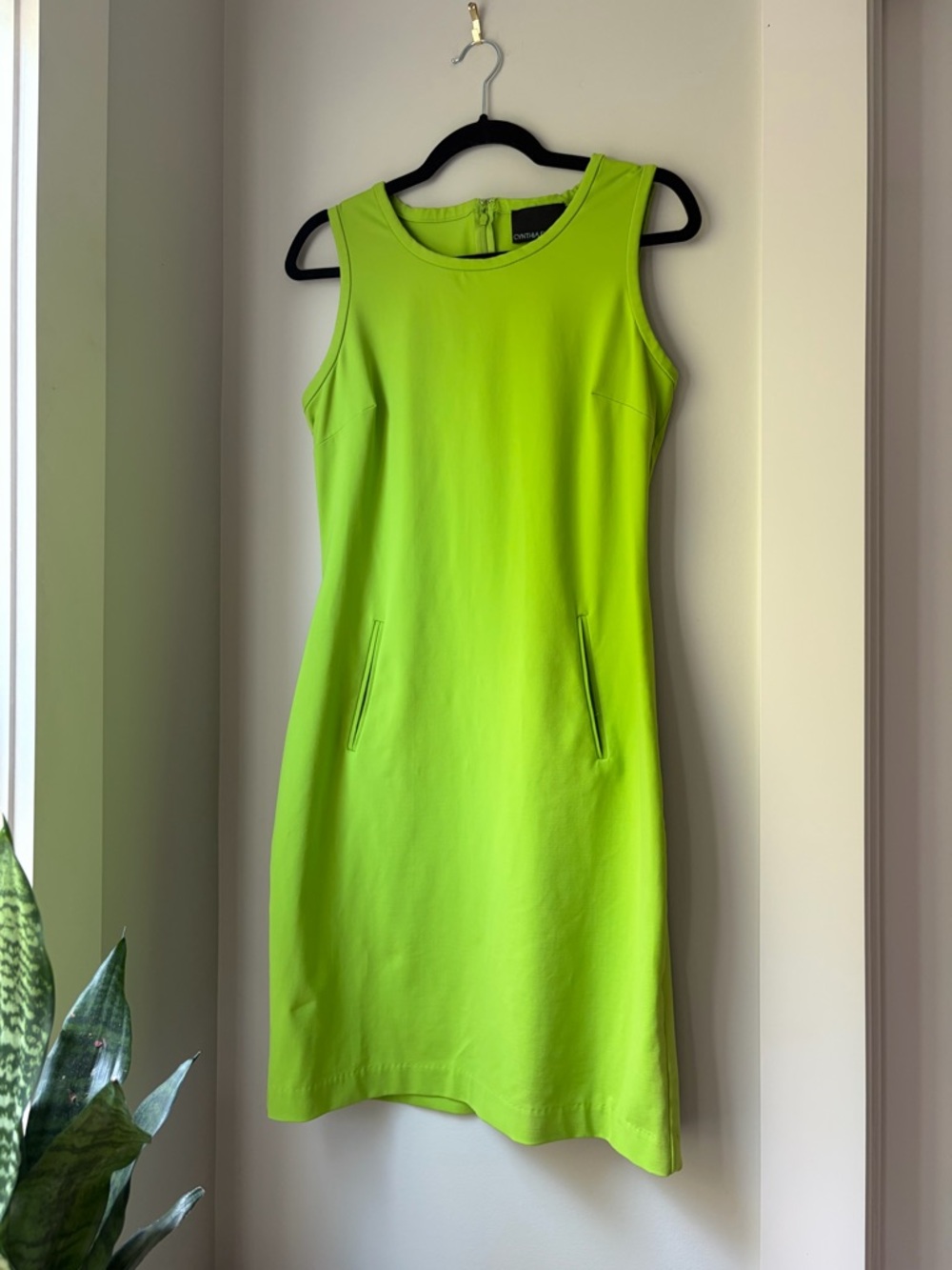 Cynthia Rowley Electric Lime Sheath Dress